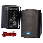 Amplivox S1232 30W RMS Powered Wall Mount Stereo Speakers 