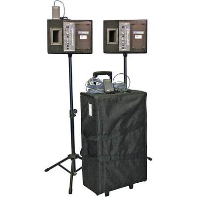 Amplivox SW227 Complete 50 Watt Wireless Sound System with Remote Powered Speaker