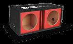 Atrend 10DVR-RED Dual 10 Inch Vented Carbon Colors Subwoofer Box