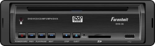 Farenheit DVD-36 In-Dash DVD / MP3 Player with 16GB USB and SD Card Slots