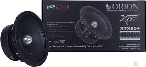Black ORION XTR 10 Midrange Speaker with Grill 4 Ohm 1600W Max