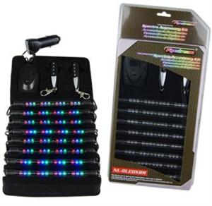 Audiopipe NL-8LEDXBR 8 x 6 7 Color LED Tube Car, Truck, Motorcycle, Room Lighting Kit with Remote