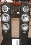 Earthquake Tigris Dual 8 Inch / 2 Inch / 1 Inch 3 Way 500 Watt Audiophile Home Theater Tower Speakers Black Piano Finish