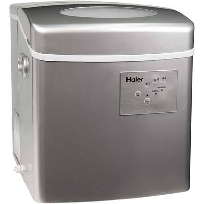 Haier Hpim33s Silver Portable Countertop Ice Maker