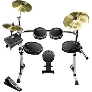 Alesis DM10 PRO KIT Digital Drum Set with DM10 Drum Module, RealHead drum pads, and SURGE Cymbals