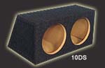 Atrend 10DS Dual 10 Inch Sall Sealed Hatchback Subwoofer Box .77 Cu Ft Per Sb