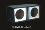Atrend 10DVR-BRUSHED Dual 10 Inch Vented Carbon Colors Subwoofer Box Brushed Aluminum
