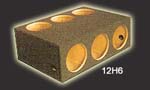 Atrend 10H6 6 - 10 Inch 3-Up / 3-Front Firing Sealed Subwoofer Box