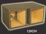 Atrend 10KDV Dual 10 Inch Vented Subwoofer Box Square Cutout 1.6 Cu Ft Per Sub Kicker