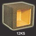 Atrend 10KS Single 10 Inch Sealed Subwoofer Box Square Cutout 1 Cu Ft Kicker