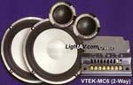 Earthquake VTEK-MC6 VTEK AudioPhile 6.5 Inch 2 Way Woven Fiberglass Component Set