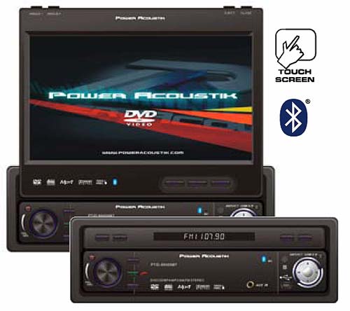Power Acoustik PTID-8940NT 7 Inch Wide Touch Screen In-Dash Fully Motorized TFT Monitor/DVD/AM/FM with TV Tuner
