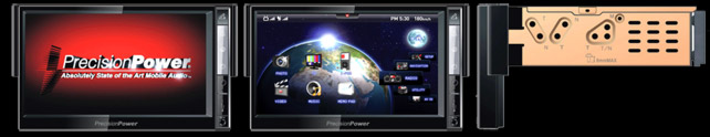 Precision Power P-731NX Single Din INGENIX 7 LCD Touch Screen w/PIP Receiver 800mhz. CPU w/ Navigation WIN CE 6.0, Bluetooth