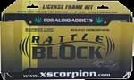 XScorpion RB412 RATTLE BLOCK Sound Damping License Plate Kit 4 Inchx10 Inch